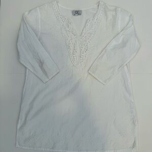 Chic Connection White Lace Detail Top